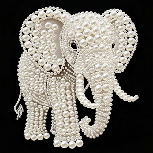GEMFAMILY Elephant Diamond Pearl Art Kits for Adults Beginner,5D Diamond Painting Kits for Animal Elephant,DIY Pearl Diamond Dots Painting Gem Art Craft for Home Wall Decoration 11.8 X 11.8 Inch - color: HL113