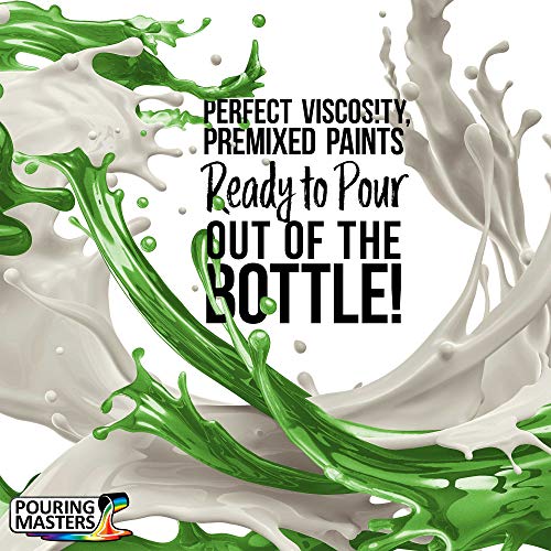 Pouring Masters Vivid Jade Metallic Pearl Ready to Pour Acrylic Pouring Paint - Premium 64-Ounce Pre-Mixed Fluid Acrylic Paint - Fluid Art Supplies for Canvas, Wood, Paper, Tile & Rocks - color: Vivid Jade Metallic Pearl, size: 64 Fl Oz (Pack of 1)