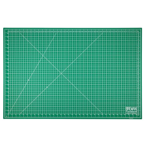 Breman Precision 24x36 Inch Self Healing Cutting Mat – 2-Sided 5-Ply PVC Green/Black Cutting Mats for Crafts, Sewing, Quilting & DIY Projects with Durable Non-Slip Surface & Precise Grid Lines - color: Green/Black, size: 24x36