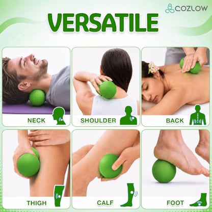COZLOW Peanut Massage Ball - Deep Tissue Therapy, Pain Relief - Jade Green - color: Jade Green