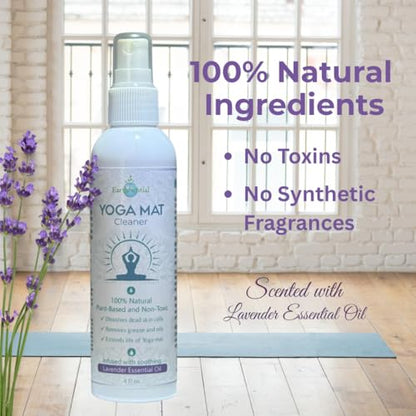 Yoga Mat Cleaner Spray, Non-Toxic, For PVC, TPE, NBR, Cotton, and EVA Mats, 4 oz