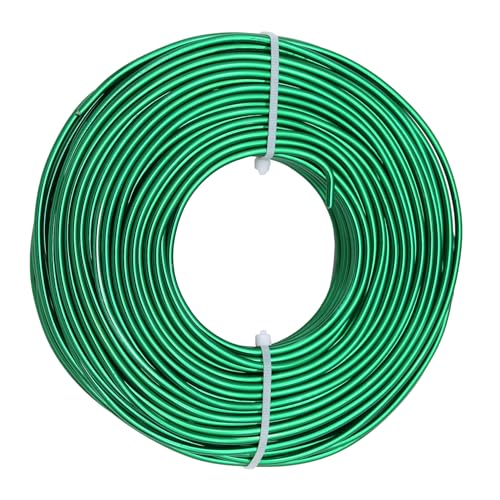 12 Gauge Aluminum Craft Wire, 100 Feet 2mm Bendable Metal Wire for Jewelry Making, Sculpting and Floral Design, Soft Armature Wire for DIY Crafts (Green) - size: 12 Gauge(2mm), style: Green