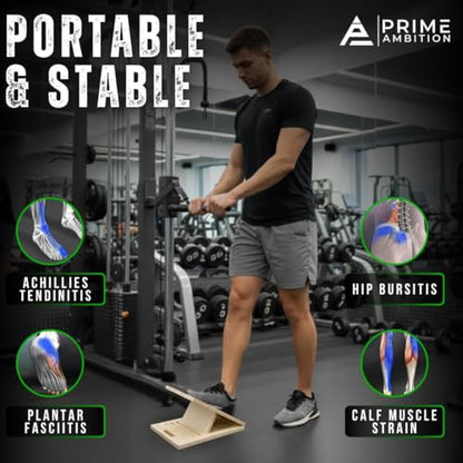 Physical Therapy Slant Board – Collapsible Stretching Wedge for Calf, Achilles, Ankle & Knee Rehab – Portable 5-Angle Incline Board for Recovery & Flexibility Training