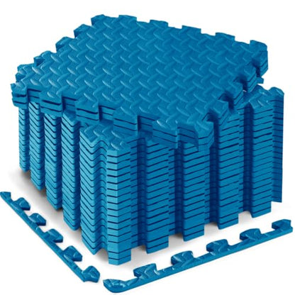 18 Pcs EVA Foam Floor Tiles, Puzzle Exercise Mat Set for Gym - color: Sky Blue