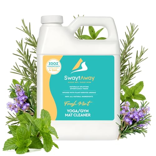 SwaytAway Fitness Mat Cleaner Concentrate Fresh Mint, 32oz Makes 4 Gallons - size: 32 Fl Oz (Pack of 1)
