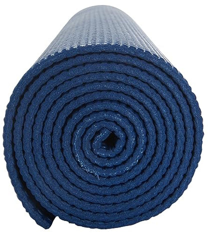 Everyday Yoga Deluxe Mat, Spacious 72"x24" Non-Slip, 3-5mm Extra Thick - color: True Navy, size: 5mm Thick