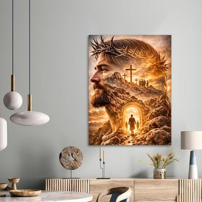 Religious Diamond Art Kits for Adults, Christian Diamond Painting Kits | Full Round Drill Paint by Diamond, Jesus Diamond Painting Gem Art, Arts and Crafts for Adults Beginners 12x16 Inch - color: Jesus