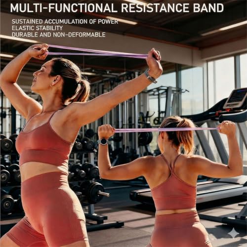 Resistance Bands with Handles,Figure 8 Resistance Band Elastic Fitness Bands Exercise Band for Home Yoga Gym Workout - color: Pink-15LB+Grey-25LB