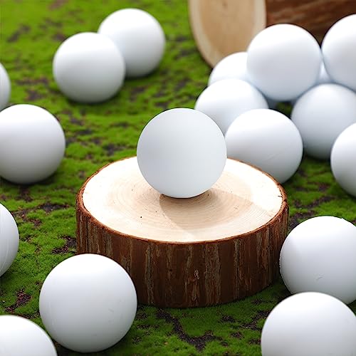 Sosation 50 Pcs Lacrosse Ball Bulk 2.5 Inch Soft Rubber Lacrosse Ball | Stress Relief Massage Balls Myofascial Release Tools Muscle Knot Remover - color: White