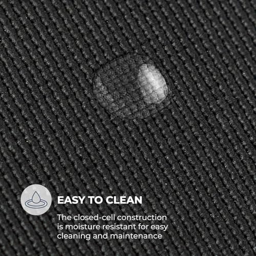 Mount Adams Vista Yoga Mat, 72"x24"x6mm Thick - color: Black - 24 Inches