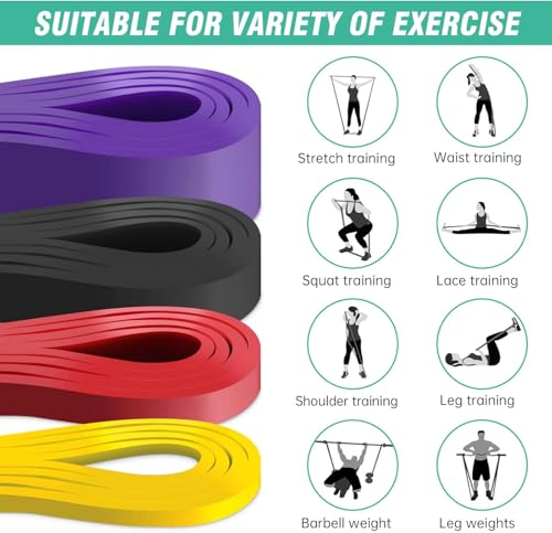 Alllvocles Resistance Band, Pull Up Bands, Pull Up Assistance Bands, Workout Bands, Exercise Bands, Resistance Bands Set for Legs, Working Out, Muscle Training, Physical Therapy, Shape Body, Men Women - color: 0.3-1.3in