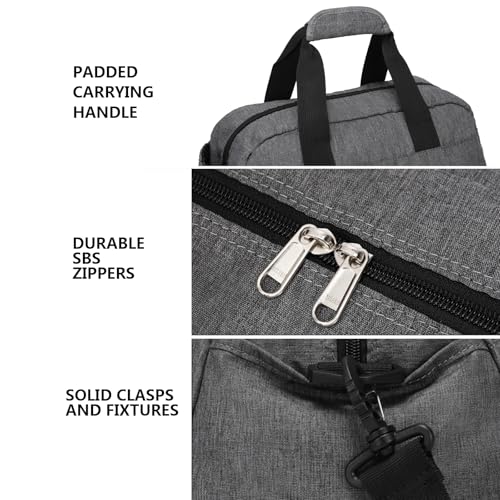 14 inch Small Gym Bag for Women & Men, Mini Duffel Bag for Travel Sports Lightweight Carry On Bag, Grey - color: Grey