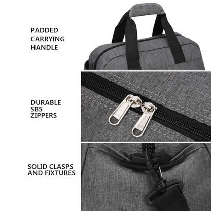 14 inch Small Gym Bag for Women & Men, Mini Duffel Bag for Travel Sports Lightweight Carry On Bag, Grey - color: Grey