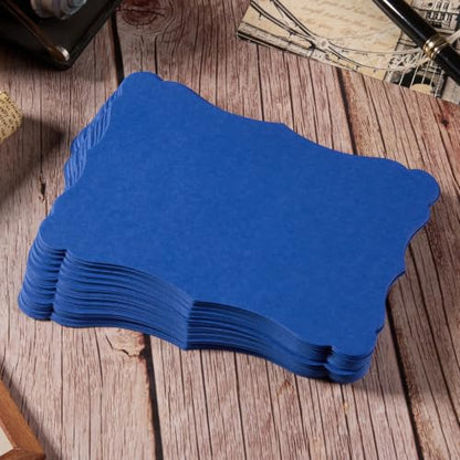 50 Pack Blank Kraft Greeting Cards, Blue, 4x6IN | Thick Cardstock Paper, For DIY Gift Cards, Menus, Baby Shower Invitations, Wedding Invitations - color: Blue, size: 4x6IN