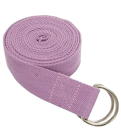 Everyday Yoga Strap with Metal D-Ring Athletic Stretching, 6ft/8ft/10ft | Durable Stretching Strap, Flexibility Training, Exercise & Fitness For Yoga, Pilates, Physical Therapy, Gym, Unisex-Adult - color: Lilac, size: 10 Foot