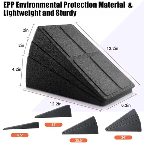 Squat Wedge - Slant Board Calf Stretcher Incline Board, Adjustable Lightweight EPP Squat Wedges, 520 lbs Slant Board for Calf Stretching, For exercise, squatting, ankle mobilization and physical therapy