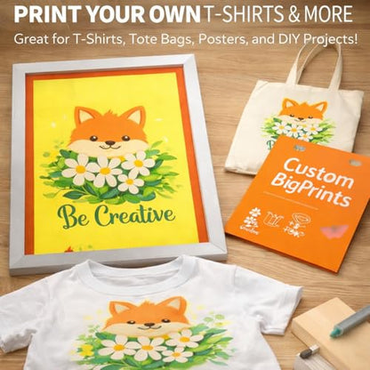 4 Pack Screen Printing Kit for Beginners, Aluminum Frames with 110 & 200 Mesh for T-Shirt Printing, Pre-Stretched Silk Screens for Craft DIY Fabric & Print (20 x 24 Inch, 10 x 14 Inch)