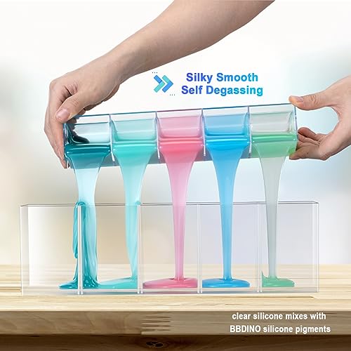 Platinum Liquid Silicone Mold Making Kit 20A Clear Trial 2.42 lbs | 1A:1B Mixing -Self Degassing -4 Hrs Quick Cure -Flexible & Firm Well Balanced Ideal for Molding of Resin, Soap, Plaster, Wax - size: 38.8 Oz