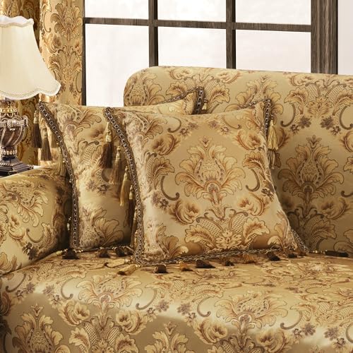 Loom and Mill Luxury Throw Pillow Cover 20 x 20 Inches 1 Piece, Yellow - color: Yellow