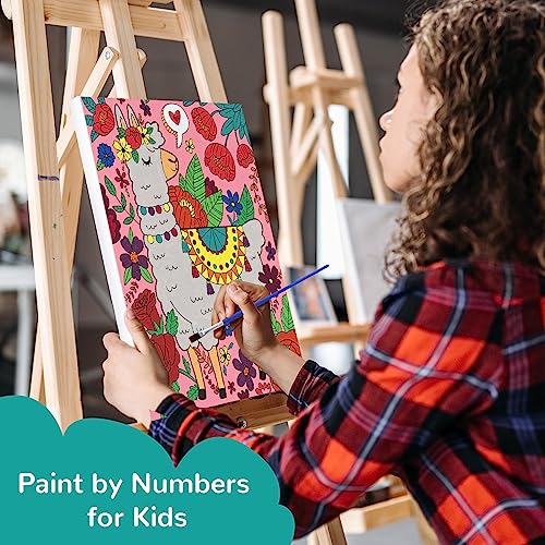 goldentime 3 Pack Kids Paint by Numbers Kit, Pre-Drawn Canvas Painting, Includes 8x10 inch Framed Canvas with 18 Acrylic Paints, 5 Brushes, Perfect Creative Gifts & Arts and Crafts for Kids - color: fantasy