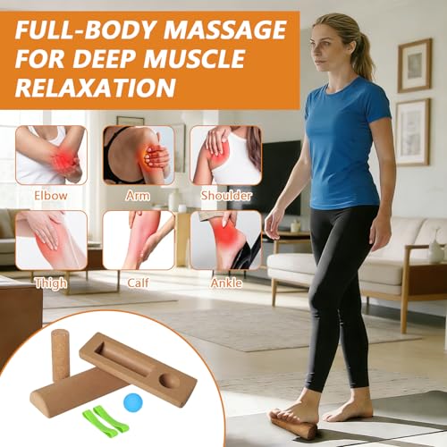 Cork Balance Board, Foot Collective Cork Balance, 4-in-1 Foot Strengthener, Premium Natural Corks, Foot Balance Trainer for Relief, Home Gym & Office Fitness Equipment