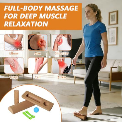 Cork Balance Board, Foot Collective Cork Balance, 4-in-1 Foot Strengthener, Premium Natural Corks, Foot Balance Trainer for Relief, Home Gym & Office Fitness Equipment