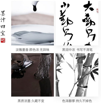 Sumi Ink, Chinese Calligraphy Ink, Liquid Black Carbon Ink, Manga Ink (500ml (17oz), Black) - size: 16.9 fl oz