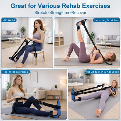 SPRING SEAON Knee Replacement Recovery Aids, Leg Stretcher Strap Kit - color: Blue