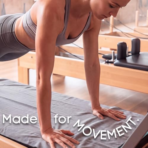 Pilates Towel Non Slip – Microfiber Yoga Mat Towel for Hot Pilates, Reformer & Floor Workouts, Sweat Absorbent, Quick Dry Gym & Workout Towel
