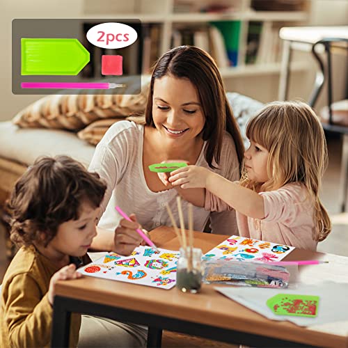 Labeol Diamond Art Kits for Kids Boys and Girls Ages 6-8-10-12 Easy to DIY Creative Diamond Art Sticker Craft by Numbers Kits for Kids and Adult Beginners (Lovely Animal) - style: Lovely Animal
