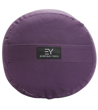 Everyday Yoga Premium Bolster, Soft Meditation Pillow, Multi-Colors - color: Plum, style: B. High Impact - Round