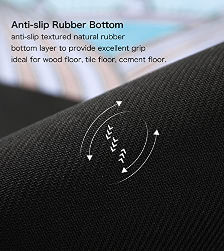 Knsbk Large Round Yoga Mat 4.6'X3.5mm for Exercise Premium Extra Thick, Ultra Comfortable, Non Slip, Meditation Mat - color: blue blossom