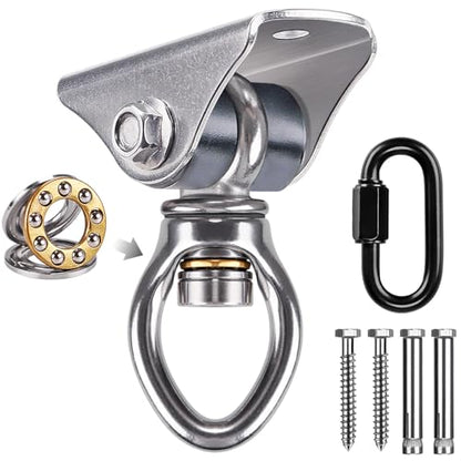 BeneLabel Heavy Bag Hanger for Punching Bag Beam Mount Hardware 360° Rotation Boxing Bag Ceiling Mount I-Beam Hanger for Hanging Heavy Punching Bags Wall Hangers - color: Silver