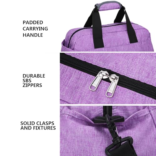 14 inch Small Gym Bag for Women & Men, Mini Duffel Bag for Travel Sports Lightweight Carry On Bag, Light Purple - color: Light Purple
