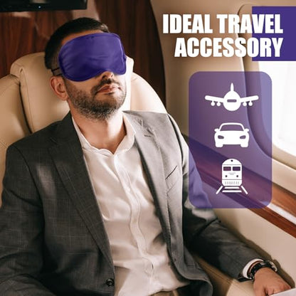 Tarpop 200 Pcs Eye Masks Adjustable Sleeping Mask, Multicolor - color: Black, Blue, Purple, Pink