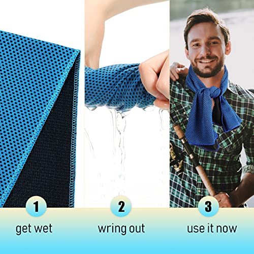 BBTO 100 Pack Cooling Towel Bulk - color: Multicolor, size: 32 x 12 Inch