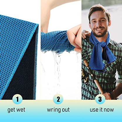 BBTO 100 Pack Cooling Towel Bulk - color: Multicolor, size: 32 x 12 Inch