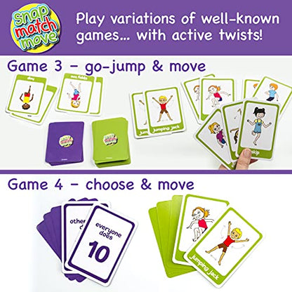 Exercise Cards for Kids, Play PE Games with 20 Exercises, 52 Cards | PE Teacher Must Haves, Solo or Group Play, Indoor Classroom Recess Games, Home School Therapy, Snap Memory Go Fish, Ages 4+ - style: Kids Exercise Cards