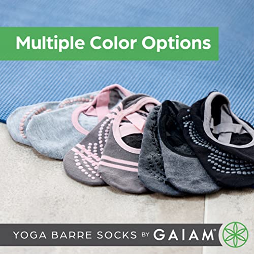 Gaiam Grippy Studio Yoga Socks, Non-Slip, Open-Toe, One Size - color: High Tide 2-pack, size: One Size