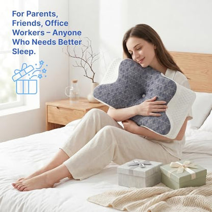 Upgrade Cervical Pillow for Neck Support, 2-Height Adjustable Pillow - color: Graphene Pillow