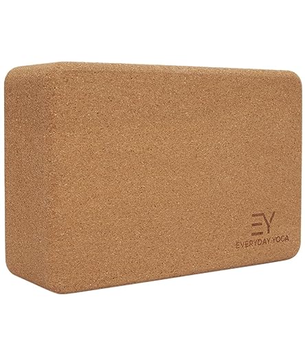 Everyday Yoga Premium Cork Block, Natural Cork, 3in/4in/5in Thick, 1 Block - color: 3 In - Cork
