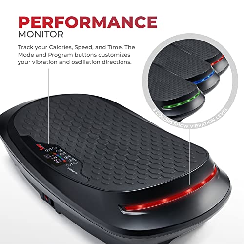 Sunny Health & Fitness 2D/3D Vibration Platform Exercise Machine w/ Remote - size: 4D
