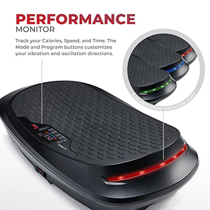 Sunny Health & Fitness 2D/3D Vibration Platform Exercise Machine w/ Remote - size: 4D