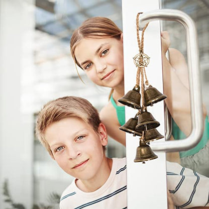 2 Pieces Witch Bells Protection for Door Knob Hanger Wind Chimes Witchy Things Clear Negative Energy Witch Bells Set Witchcraft Supplies (2pcs Classic Style)
