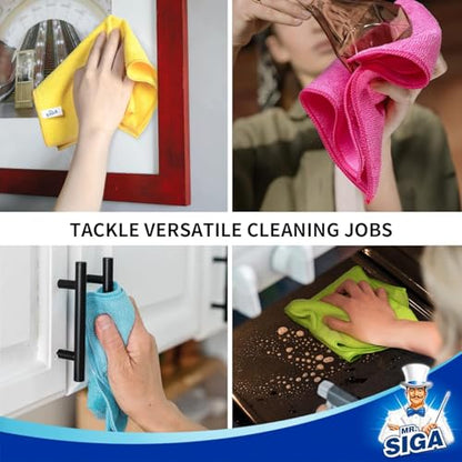 MR.SIGA Microfiber Cleaning Cloths, Streak Free Microfiber Towels, 24 Pack