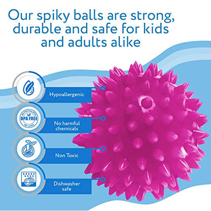 IMPRESA Spiky Stress Balls - Fidget Toys for Kids Gift Basket- Sensory Engagement & Sensory Toys - Party Favors & Bouncy Balls - Pack of 10 - size: 10 Pack
