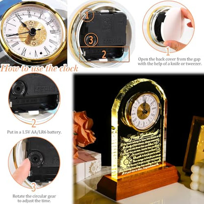 Ornalrist Inspirational Graduation Clock Gift for Her Him Class of 2026 - color: Happy Graduation