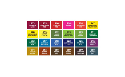 PWC ShinHan Extra Fine Watercolor Paint 7.5ml Tubes 24 Color Set