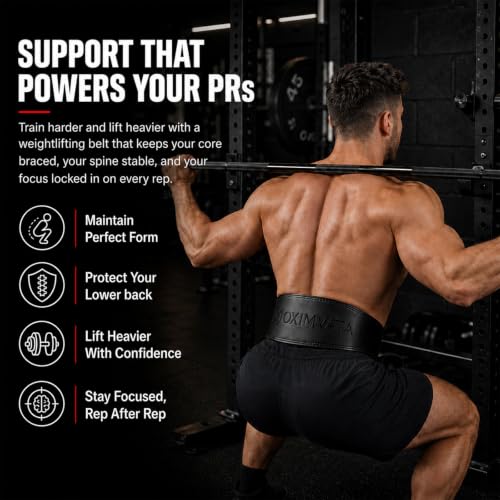 Weight Lifting Belt for Squat Deadlift Powerlifting Gym - color: Black/Black, size: X-Large