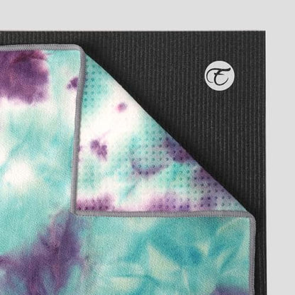 Eunzel Non Slip Hot Yoga Mat Towel with Grip Dots, 72" x 24" - color: Z- Purple & Blue/Green & Purple(2 Pack ), size: 24" x 16"